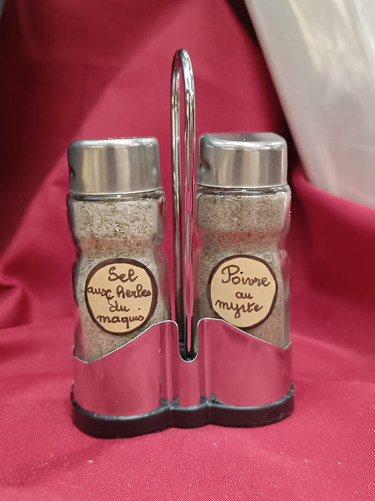 Poivre aux Myrtes et Sel aux herbes du Maquis