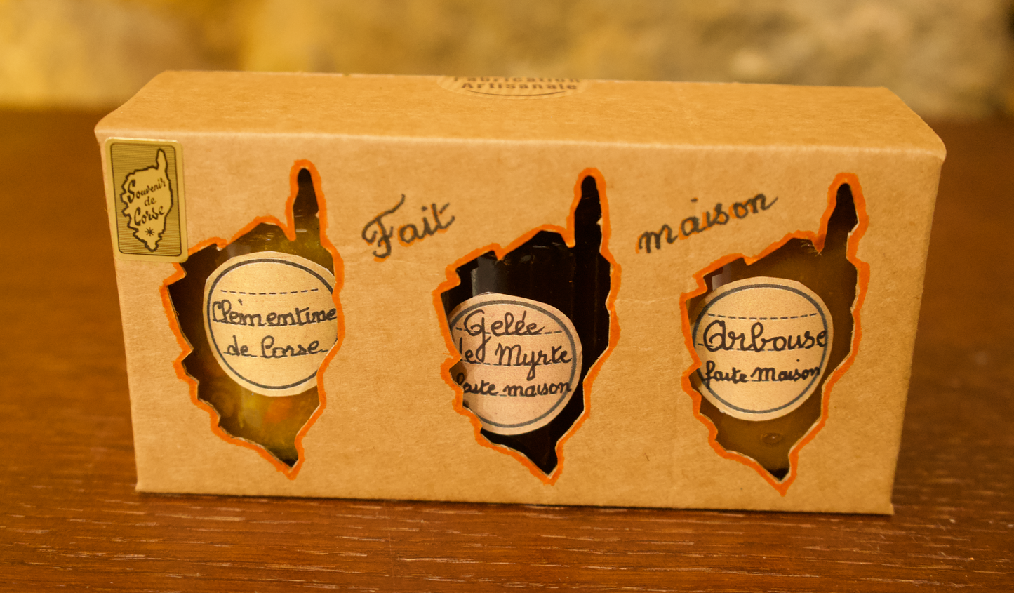 Confitures coffret : Clémentines, Gelée de myrte, Arbouses